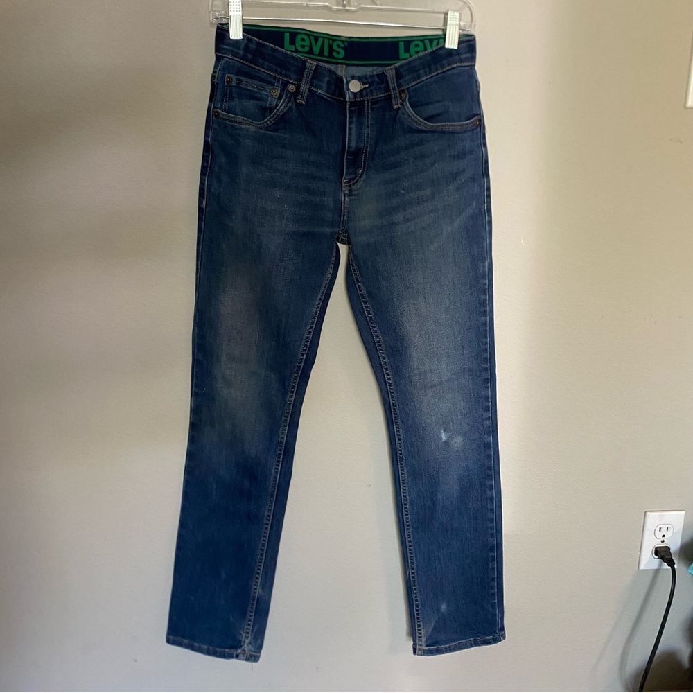 Levi's Blue Straight Jeans Classic Style Size 28x30 16 Regular Slim Fit